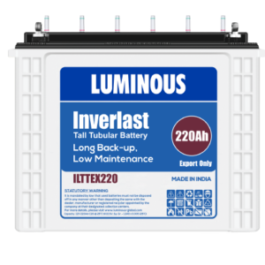 Luminous 220AH/12V Wet Cell Tall Tubular Battery