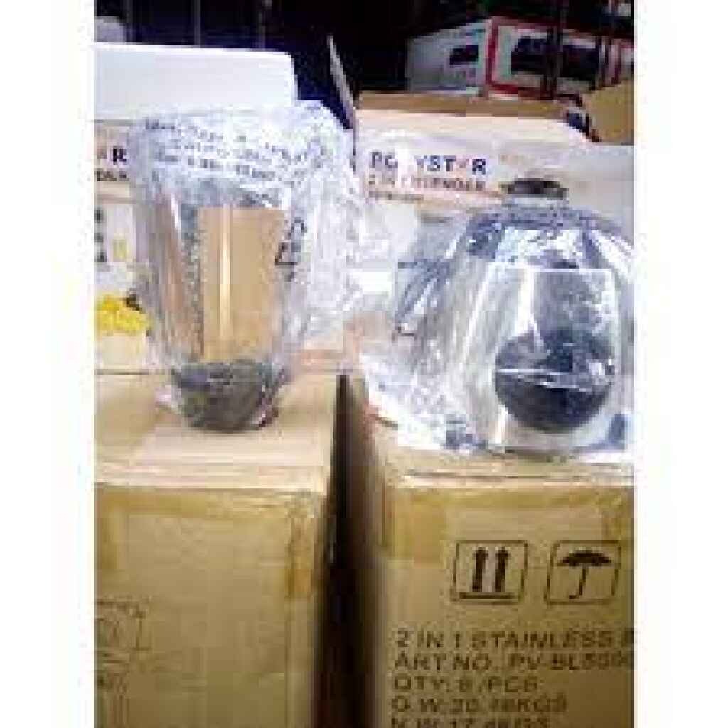 Polystar 2 In 1 Blender With 1.5 Liters Glass Jar PV-BL509G – muizadepower